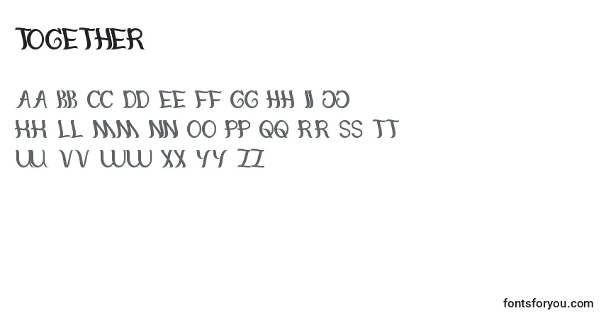 Czcionka Together – alfabet, cyfry, specjalne znaki