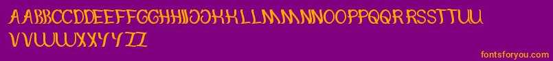 Together Font – Orange Fonts on Purple Background