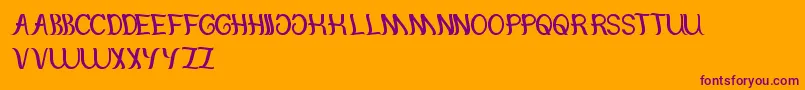 Together Font – Purple Fonts on Orange Background