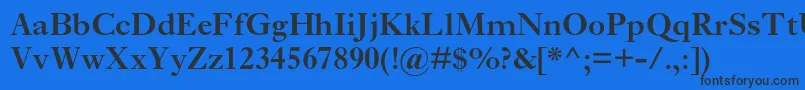 EhrhardtmtstdSemibold Font – Black Fonts on Blue Background
