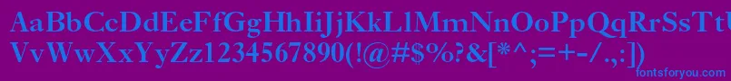 EhrhardtmtstdSemibold Font – Blue Fonts on Purple Background