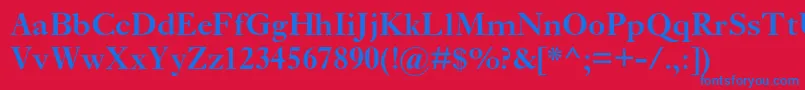 EhrhardtmtstdSemibold Font – Blue Fonts on Red Background