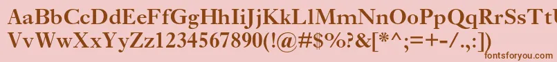 EhrhardtmtstdSemibold Font – Brown Fonts on Pink Background