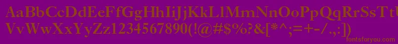 EhrhardtmtstdSemibold Font – Brown Fonts on Purple Background