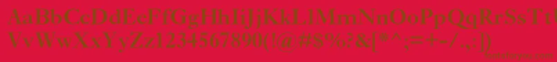 EhrhardtmtstdSemibold Font – Brown Fonts on Red Background