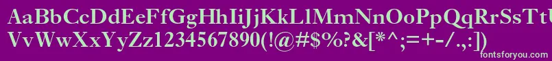 EhrhardtmtstdSemibold Font – Green Fonts on Purple Background