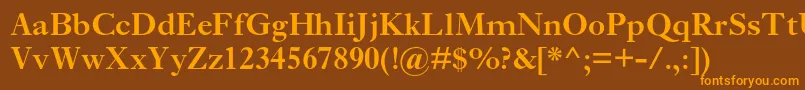 EhrhardtmtstdSemibold Font – Orange Fonts on Brown Background