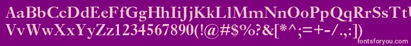 EhrhardtmtstdSemibold Font – Pink Fonts on Purple Background