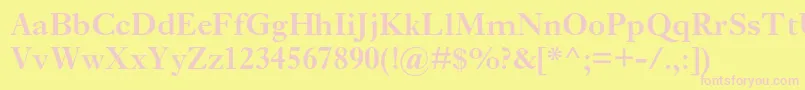 EhrhardtmtstdSemibold Font – Pink Fonts on Yellow Background