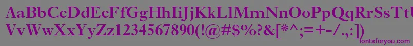 EhrhardtmtstdSemibold Font – Purple Fonts on Gray Background