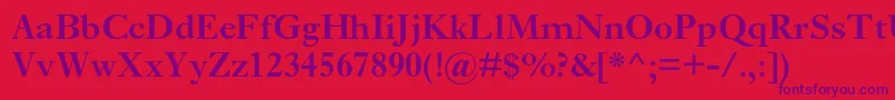 EhrhardtmtstdSemibold Font – Purple Fonts on Red Background
