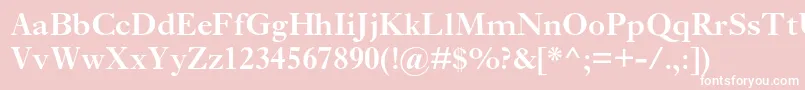 EhrhardtmtstdSemibold Font – White Fonts on Pink Background