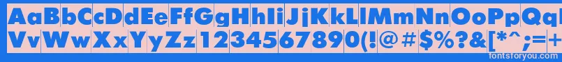 FuturisxcameocttRegular Font – Pink Fonts on Blue Background