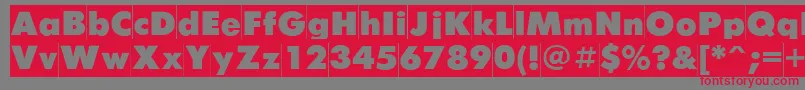 FuturisxcameocttRegular Font – Red Fonts on Gray Background