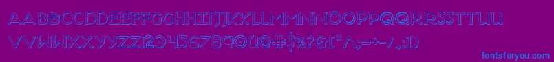 HadriaticShadow Font – Blue Fonts on Purple Background