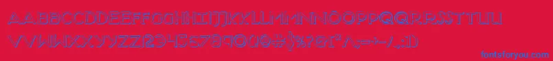 HadriaticShadow Font – Blue Fonts on Red Background