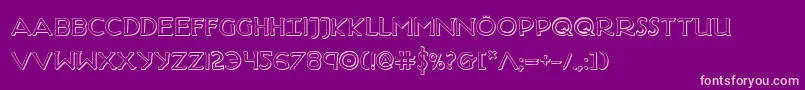 HadriaticShadow Font – Pink Fonts on Purple Background