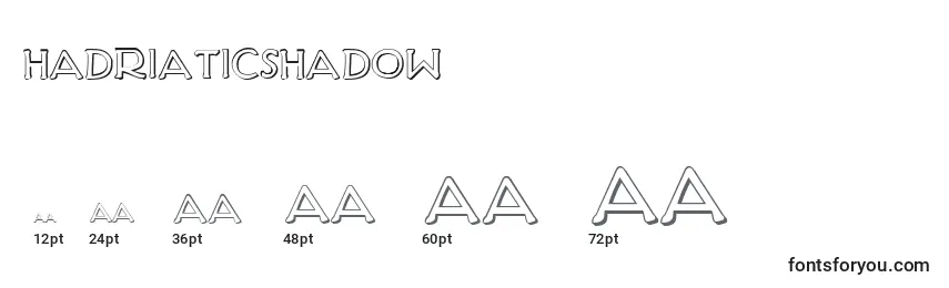 Größen der Schriftart HadriaticShadow
