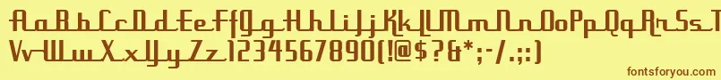 Uppean Font – Brown Fonts on Yellow Background