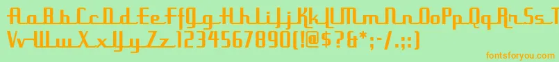 Uppean Font – Orange Fonts on Green Background