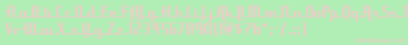 Uppean Font – Pink Fonts on Green Background