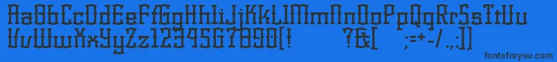 フォントKorneuburgdisplayDisplay – 黒い文字の青い背景