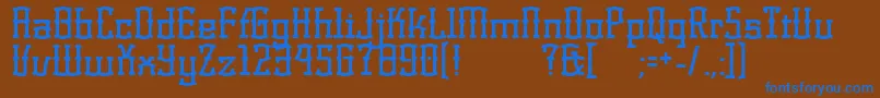 KorneuburgdisplayDisplay-fontti – siniset fontit ruskealla taustalla