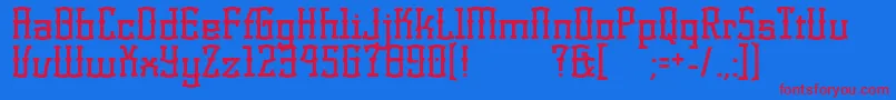 KorneuburgdisplayDisplay Font – Red Fonts on Blue Background