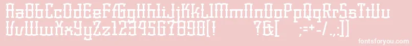 KorneuburgdisplayDisplay-Schriftart – Weiße Schriften auf rosa Hintergrund