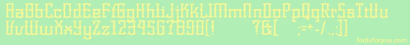 KorneuburgdisplayDisplay Font – Yellow Fonts on Green Background