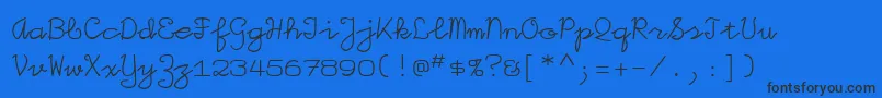 Iggolitemono Font – Black Fonts on Blue Background