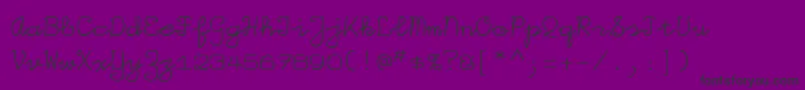 Шрифт Iggolitemono – чёрные шрифты на фиолетовом фоне