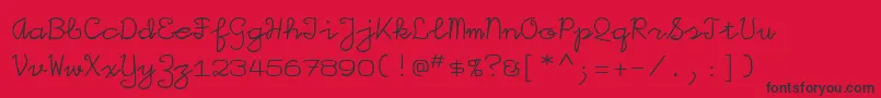 Iggolitemono Font – Black Fonts on Red Background