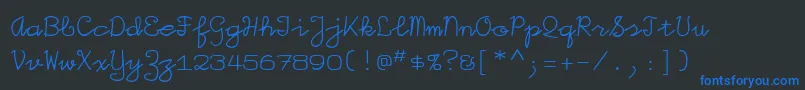 Iggolitemono Font – Blue Fonts on Black Background