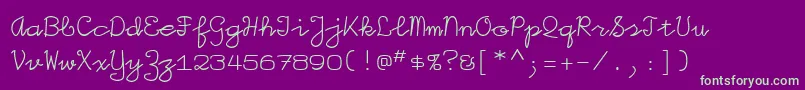 Iggolitemono Font – Green Fonts on Purple Background