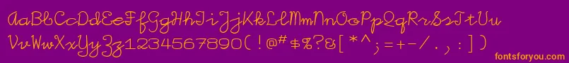 Шрифт Iggolitemono – оранжевые шрифты на фиолетовом фоне