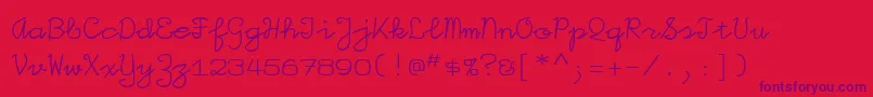 Iggolitemono Font – Purple Fonts on Red Background