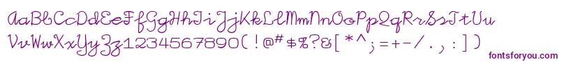 Iggolitemono Font – Purple Fonts on White Background