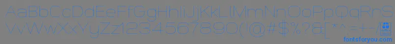 WidolteThinDemo Font – Blue Fonts on Gray Background