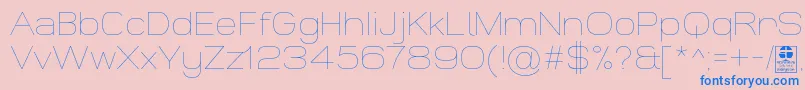 WidolteThinDemo Font – Blue Fonts on Pink Background