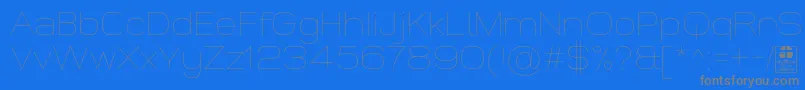 WidolteThinDemo Font – Gray Fonts on Blue Background