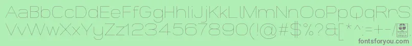 WidolteThinDemo Font – Gray Fonts on Green Background