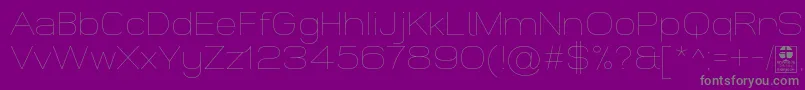 WidolteThinDemo Font – Gray Fonts on Purple Background