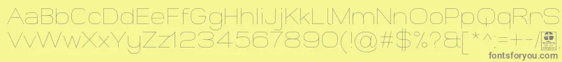 WidolteThinDemo Font – Gray Fonts on Yellow Background