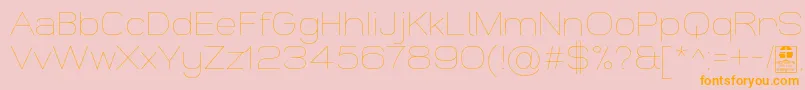 WidolteThinDemo Font – Orange Fonts on Pink Background