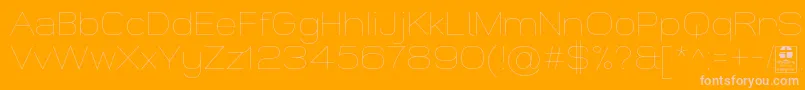 WidolteThinDemo Font – Pink Fonts on Orange Background