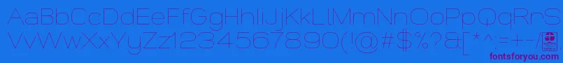 WidolteThinDemo Font – Purple Fonts on Blue Background