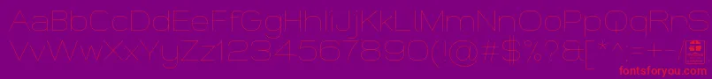 WidolteThinDemo Font – Red Fonts on Purple Background