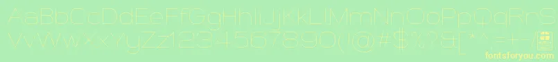 WidolteThinDemo Font – Yellow Fonts on Green Background