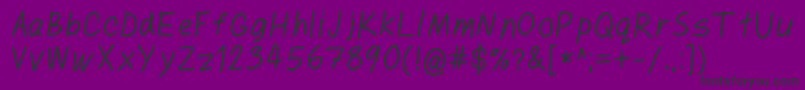 Czcionka HotAugustNight – czarne czcionki na fioletowym tle